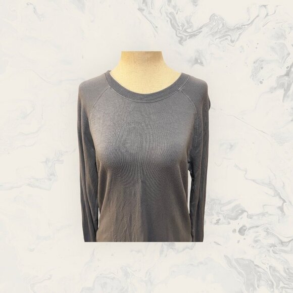 Athleta Athletic Womens RAGLAN Long Sleeve Blue Pullover Sweatshirt SIZE Small - Picture 7 of 11